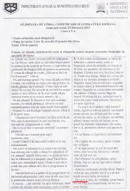 Model de subiect pentru olimpiada de limbă și literatură română, 2019. Olimpiada De RomanÄ Diacritica