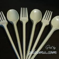 Sendok atau garpu makan stainless steel 18 gram harga paling murah. Jual Sendok Dan Garpu Plastik Abu Abu Gelasmu