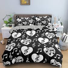 Did you scroll all this way to get facts about queen comforter sets? Music Note 3d Comforter Bedding Sets Love Heart Duvet Cover Set Winter Bedsheet Pillowcase Queen King Size Bedlinen Bedspread Mthingz