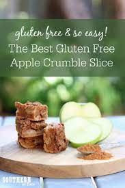 Recipe The Best Gluten Free Apple Crumble Slice Gluten Free Apple Crumble Gluten Free High Tea Morning Tea Recipes