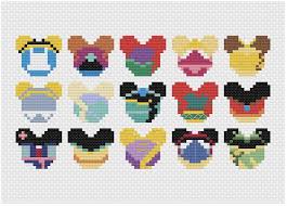 Disney Mouse Ears Princess Collection Stitch Pattern Pdf Etsy Disney Cross Stitch Patterns Cross Stitch Patterns Perler Bead Disney