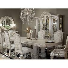 Aico Monte Carlo Ii Silver Pearl Dining Room Suite By Michael Amini Dining Room Suites Luxury Dining Room Elegant Dining Room