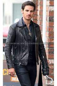Colin O Donoghue Once Upon Time S5 Black Leather Jacket Colin O Donoghue Captain Hook Once Upon A Time