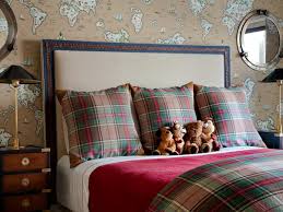 See more ideas about preppy bedroom, preppy room, room inspo. Boys Bedroom Map Wallpaper Plaid Bedding Linens Traditional Preppy Classic Decor Ideas The Glam Pad