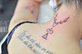 Simple Yet Pretty Harry Potter Tatto For The Neck Harry Potter Tattoos Tattoos Cute Tattoos