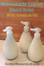 Homemade Liquid Hand Soap With Coconut Oil Savon Liquide Pour Mains Savon Fait Maison Recettes De Savon
