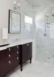 Espresso Vanity Transitional Bathroom Terracotta Properties Marble Bathroom Designs Transitional Bathroom Dark Wood Bathroom