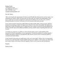 Kindred, this letter is in response to the advertisement for the accounting specialist position you recently posted on monster.com. Accounts Payable Specialist Letter Samples Examples Free Templates Formats Resume Help