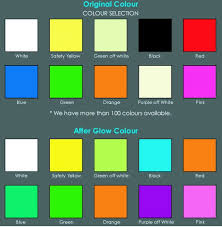 Superglow Photo Luminescent Glow In The Dark Colour Chart Buy Photo Luminescent Paint Product On Alibaba Com