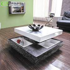 Bring contemporary elegance to your living room with the coffee table featuring a glass top with a fully mirrored apron and pedestal base. China Modern High Gloss Square White Glass Coffee Table China Coffee Tables Tables