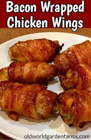 Maple Bacon Wrapped Chicken Wings Recipe Chicken Wing Recipes Wing Recipes Chicken Wings