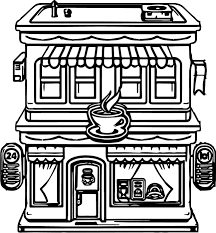 Restaurant Coloring Pages Coloring Pages Cartoon Coloring Pages Cartoon Building