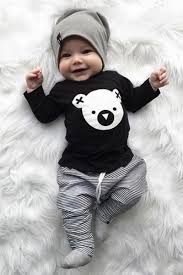 Us 16 99 2 Pieces Baby Boy Bear Animal Print Cotton Set Lambkingo Newborn Boy Clothes Cute Baby Boy Outfits Baby Boy Outfits