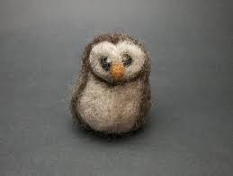 Small Needle Felted Owl Needle Felt Animal Bird Miniature Needle Felted Owl Needle Felted Animals Felt Animals