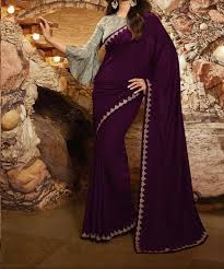 Check spelling or type a new query. Buy Captivating Wine Color Georgette Embroidered Work Border Saree Blouse For Women