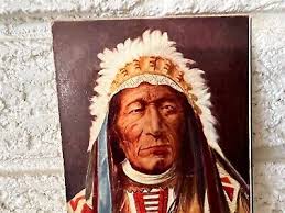 Rare scarce Buffalo Bill Coy Wild West Show Indian Chief Post Card