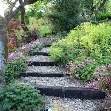 Backyard Terraced Hillside Step Ideas Diagonal More Gentle Garden Stairs Garden Steps Steep Gardens
