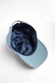Light Denim Satin Lined Baseball Hat Light Denim Baseball Hats Jersey Knit Headband
