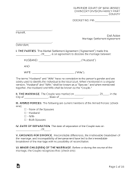 How do i serve my spouse with the divorce papers in new jersey? Free New Jersey Marital Settlement Divorce Agreement Pdf Word Eforms