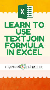 Textjoin Formula In Excel Myexcelonline Excel For Beginners Excel Tutorials Excel