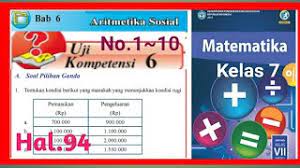 Check spelling or type a new query. Jawaban Uji Kompetensi 6 Halaman 94 100 Matematika Kelas 7 Smp Mts Bab 6 Aritmatika Sosial Youtube
