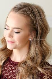 Actually, this hairstyle should be called a plaited headband. Dutch Braided Headband Missy Sue Braided Headband Hairstyle Headband Hairstyles Braids For Short Hair