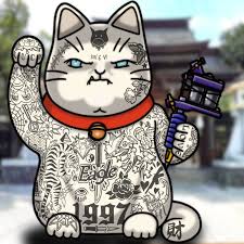 tattoo 招财猫 如果刺青后