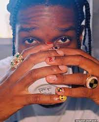 In addition, rocky wore smiley face symbols on his clothing as a way to tease the projects release, although the title was unconfirmed until a selfridges article revealed the name. Asap Rocky Mens Nails Le Rappeur Asap Rocky Montre Des Manucures Amusantes Alors Qu 39 Il Ex Mens Nails Mens Manicure Nail Polish Designs