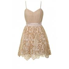 Cream Bandeau Lace Detail Puffball Prom Dress Short Cocktail Prom Dresses Beige Cocktail Dresses Short Cream Dress