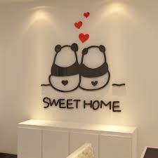 Panda love cute panda my new room my room panda decorations room decorations panda panda bebe panda nursery sky ceiling decorative pebbles blue ceilings table lamp shades. 3d Wall Stickers Kids Room Decorations Panda Wall Stickers Home Decor Living Room Bedroom Door Decals Acrylic Wallpaper Poster Wall Stickers Aliexpress