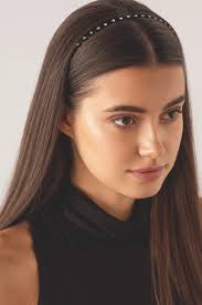 Ted baker, vera wang, adrianna pappell, alex evenings Jeweled Waves Thin Headband Clear In 2021 Long Hair Styles Classy Hairstyles Headband Hairstyles