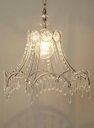 Chandelier From A Lamp Shade Shabby Chic Diy Projects Diy Chandelier Old Lamp Shades