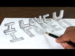 How To Draw I Love You In 3d Graffiti Letters With Narration Graffiti Lettering I Love You Drawings Love Drawings