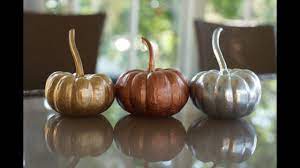 Spray Paint Pumpkins Diy Fall Halloween Decoration Youtube