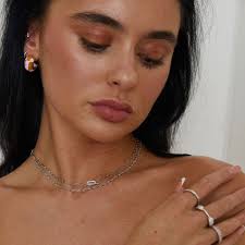 Annie Apple Astrid Interlock Sterling Silver Chain Necklace