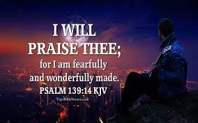 I will praise you, for i am fearfully and wonderfully made; Psalm 139 14 Kjv Inspirational Bible Verse Images Bible Quotes