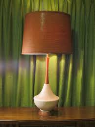 1960s Vtg Mid Century Modern Table Lamp Danish Teak Wood White Ceramic Mcm Tall Mid Century Modern Table Lamps Modern Lamp Mid Century Lamp