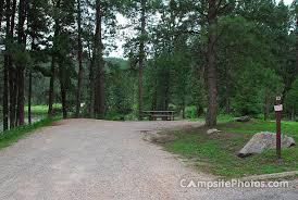 Sites are separated by concrete posts. Horsethief Lake Black Hills Nf Campsite Photos Reservations