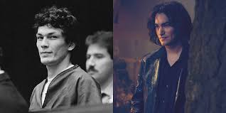 That scene takes place 3 years after he died, as he says it's his 3rd devil's night. American Horror Story 1984 True Story Who Is The Night Stalker