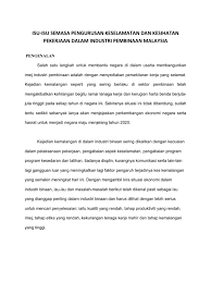 Menteri pelajaran dr maszlee malik di petik di twitter pada 25 september, bahawa pelajar universiti awam perlu mengambil 'falsafah dan isu semasa' dan 'penghayataan etika dan tamadun' sebagai mata pelajaran wajib. Isu Isu Semasa Pengurusan Keselamatan Dan Kesihatan Pekerjaan Dalam Industri Pembinaan Malaysia