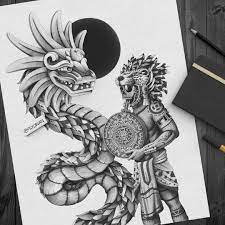 450x450 97 quetzalcoatl cliparts, stock vector and royalty free. Aztec Sleeve Tattoo On Behance