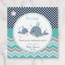Mommy And Baby Whale Baby Shower Thank You Gift Favor Tags Zazzle Com Whales Baby Shower Baby Shower Thank You Gifts Baby Whale
