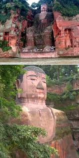 Built During The Tang Dynasty The Leshan Giant Buddha Is Carved Out Of A Cliff Face That Lies At The Confluence Of The Minjiang Dadu And Qingyi Rivers In The