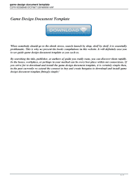 Discussion in 'general discussion' started by headclot88, apr 12, 2014. Fillable Online Game Design Document Template Sample Word Formats Fax Email Print Pdffiller
