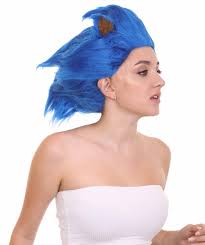 We have hair dyes and products for you from a range of brands champion unconventional hair with bright dyes that will make a bold statement wherever you go. Womens Spiked Blue Cosplay Hedgehog Wig With Ears Long Blue Hair C