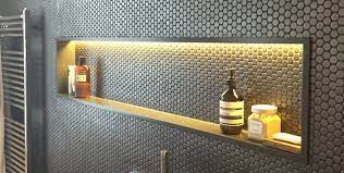 Corian Bathroom Shelves And Custom Made Corian Basins In London Corian Bathroom Bathroom Shelves Bathroom Lighting
