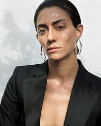 Conie Vallese in AGMES Vera Earrings in Sterling Silver; photo by Thomas  Slack