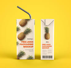 Juice Carton Packaging Box Free Mockup Juice Carton Juice Packaging Free Mockup