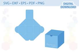 Free vector icons in svg, psd, png, eps and icon font. No Glue Square Gift Box Template Svg Dxf Eps Pdf Png 477679 Paper Cutting Design Bundles