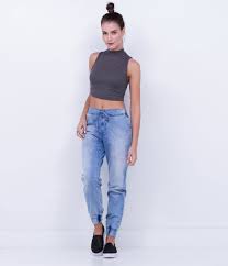 Calça Jeans Feminina De Marca Famosa Calca Feminina Modelo Jogger Com Punhos Marca Blue Steel Tecido Jeans Composicao 100 Algodao Modelo Ve Ideias Fashion Pano Calcas Fashion
